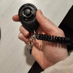 Přijatý přenosný klikr na výcvik psů od zákazníka D****n.