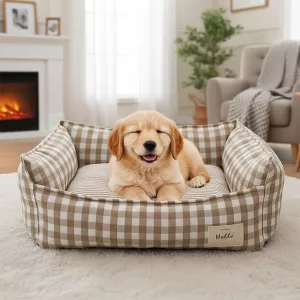 soft dog bed, dog bed with sides, dog cushion