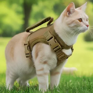 cat harness, escape proof cat harness, cat walking harness, cat vest harness, tactical cat harness