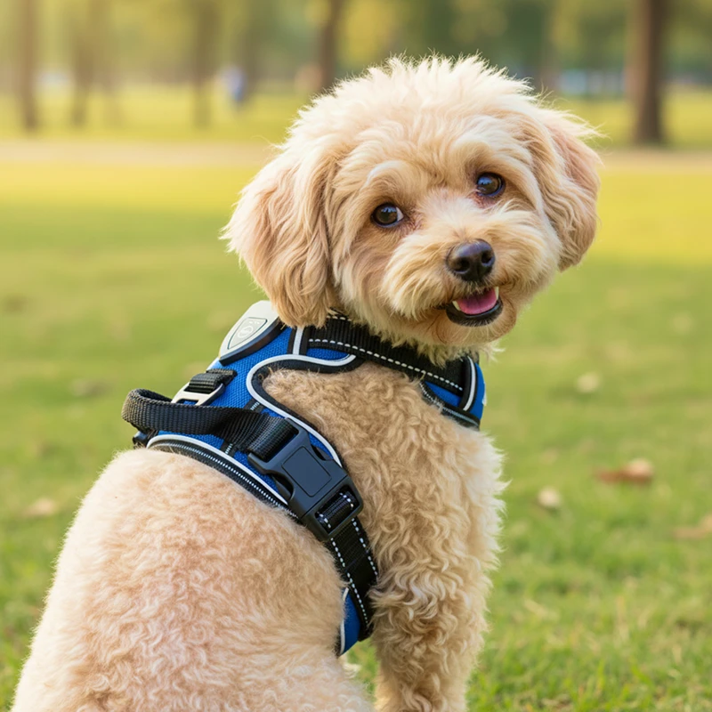 LED nylonový postroj pro psa