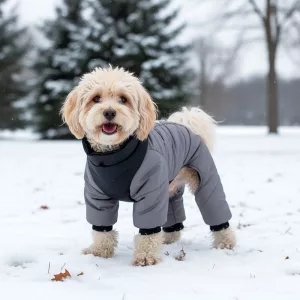 winter dog jacket, warm dog jacket, reflective dog jacket, insulated dog coat, cold weather dog jacket