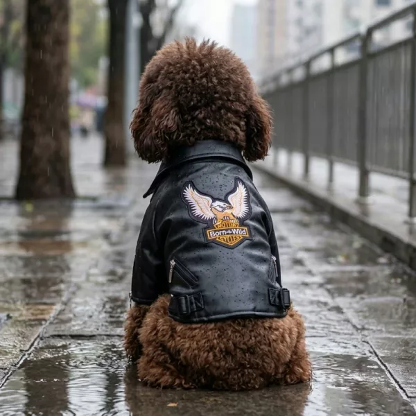 stylish leather jacket for dogs